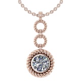 Certified 1.50 Ctw Diamond Necklace For womens New Expressions of Love collection 14K Rose Gold