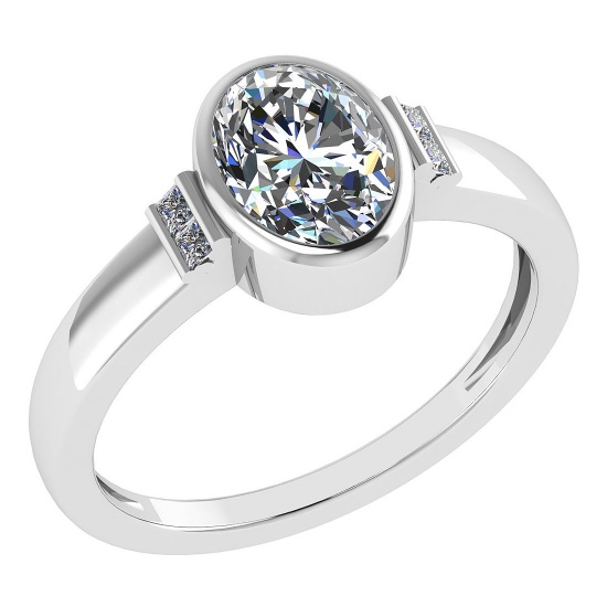 Certified 1.28 Ctw Diamond 14k White Gold Ring (VS/SI1)