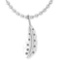 Certified 0.09 Ctw Diamond Tree lives Wedding/Engagement Style 14K White Gold Halo Necklace (VS/SI1)