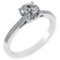 Certified 1.37 Ctw Diamond 14k White Gold Halo Ring