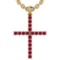 Certified 0.54 Ctw Ruby 14k Yellow Gold Pendant