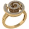 Certified 0.50 Ctw Diamond Wedding/Engagement Style 14K Yellow Gold Halo Ring (VS/SI1)