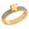 Certified 0.97 Ctw Citrine And Diamond 18k Yellow Gold Ring (G-H VS/SI1)