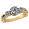 Certified 1.26 Ctw Diamond Wedding/Engagement Style 14K Yellow Gold Halo Ring (SI2/I1)