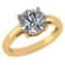 2.00 Ctw Diamond 14k Yellow Gold Halo Ring VS/SI1