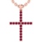 Certified 0.54 Ctw Ruby 14k Rose Gold Pendant
