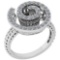 Certified 0.50 Ctw Diamond Wedding/Engagement Style 14K White Gold Halo Ring (VS/SI1)