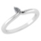 Certified 0.13 Ctw Diamond 14K White Gold Promise Ring