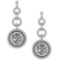 Certified 3.00 Ctw Diamond 14K White Gold Earrings