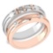 Gold MADE IN ITALY Bands For beautiful Couples 14k White And Rose Gold MADE IN ITALY