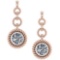 Certified 3.00 Ctw Diamond 14K Rose Gold Earrings