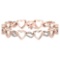 Certified 0.55 Ctw Diamond VS/SI1 Bracelet 14K Rose Gold Made In USA