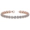 Certified 4.59 Ctw Diamond VS/SI1 Bracelet 14K Rose Gold Made In USA