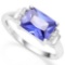 .925 STERLING SILVER OCTW 7*9 MM LAB TANZANITE WOMEN RING