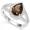 .925 STERLING SILVER PR 7*10 MM SMOKEY TOPAZ WOMEN RING