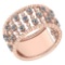 Certified 0.66 Ctw Diamond VS/SI1 Engagement 14k Rose Gold MADE IN USA Halo Ring MADE IN USA (VS/SI1