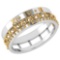 Gold MADE IN ITALY filigree Bands For beautiful ladies 14k White Gold MADE IN ITALY