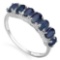 1.5 CTW GENUINE SAPPHIRE 10KT SOLID WHITE GOLD RING