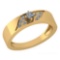 Certified 0.22 Ctw Diamond Engagement /Wedding 14K Yellow Gold Promise Ring