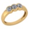 Certified 0.69 Ctw Diamond Ladies Fashion Promise Ring MADE IN USA14k Yellow Gold MADE IN USA (VS/SI