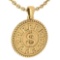 New American And European Style Gold MADE IN ITALY Coins Charms Necklace 14k Yellow Gold MADE IN ITA