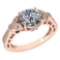 Certified 2.03 Ctw Diamond Engagement /Wedding 14K Rose Gold Promise Ring