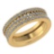 Certified 1.65 Ctw Diamond Engagement /Wedding 14K Yellow Gold Promises Band