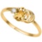 0.84 CT DARK CITRINE AND ACCENT DIAMOND 0.01 CT 10KT SOLID YELLOW GOLD RING