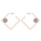 Certified 0.63 Ctw Diamond 14K Rose Gold Earrings