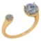 Certified 1.61 Ctw Diamond VS/SI2 Ladies Fashion Halo Ring MADE IN USA MADE IN USA14k Yellow Gold MA