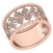 Certified 0.58 Ctw Diamond Ladies Fashion Engagement 14k Rose Gold MADE IN USA Halo Ring MADE IN USA