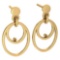 Gold MADE IN ITALY Styles Hangning Stud Earrings For beautiful ladies 14k Yellow Gold MADE IN ITALY