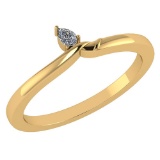 Certified 0.13 Ctw Diamond 14K Yellow Gold Promise Ring