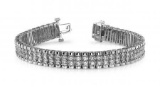 14K WHITE GOLD 2 CTW G-H SI2/SI3 GRAND DOUBLE DIAMOND BRACELET