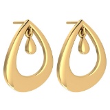 Gold MADE IN ITALY Styles Stud Earrings For beautiful ladies 14k Yellow Gold MADE IN ITALY