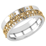 Gold MADE IN ITALY filigree Bands For beautiful ladies 14k White Gold MADE IN ITALY