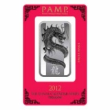 PAMP Suisse Silver Bar 1 oz - 2012 Dragon Design