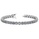 Certified 14.85 Ctw Diamond SI2/I1 Bracelet 14K White Gold Made In USA