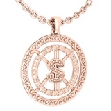 New American And European Style Gold MADE IN USA Coins Charms Necklace 14k Rose Gold MADE IN ITALY