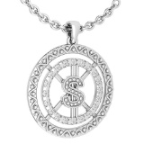 New American And European Style Gold MADE IN USA Coins Charms Necklace 14k White Gold MADE IN ITALY