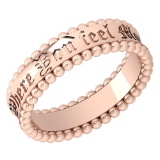 Gold MADE IN ITALY filigree Bands For beautiful ladies 14k Rose Gold MADE IN ITALY