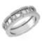 Certified 0.25 Ctw Diamond Wedding Style Halo Band 14K White Gold (SI2/I1)