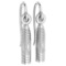 Gold Bullet Wire Hook Earrings 18k White Gold MADE IN ITALY