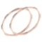 Certified 4.80 Ctw Diamond VS/SI1 Bangles 14K Rose Gold Made In USA