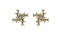Certified 0.32 Ctw Diamond 14k Rose Gold Stud Earrings