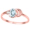 0.36 CT AQUAMARINE AND ACCENT DIAMOND 0.01 CT 10KT SOLID RED GOLD RING