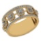 Certified 1.01 Ctw Diamond VS/SI1 Ladies Fashion Engagement 14k Yellow Gold MADE IN USA Halo Ring MA