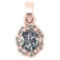 Certified 0.38 Ctw Diamond 14K Rose Gold Simple Pendant (SI2/I1)