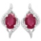 2 1/5 CTW AFRICAN RUBY .925 STERLING SILVER EARRINGS