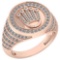 Certified 0.57 Ctw Diamond Ladies Fashion Ring 14k Rose Gold MADE IN USA (VS/SI1)